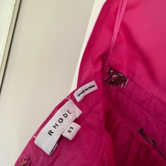 RHODE Bright Pink Floral Print Halter Maxi Dress - Picture 6 of 6